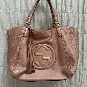 Gucci Soho Tote Pink Leather